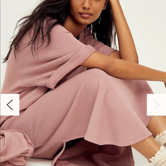 Free People Cozy Set Beach Swim Cover Cardigan Hooded Robe Long Coat 2pc set NWT
